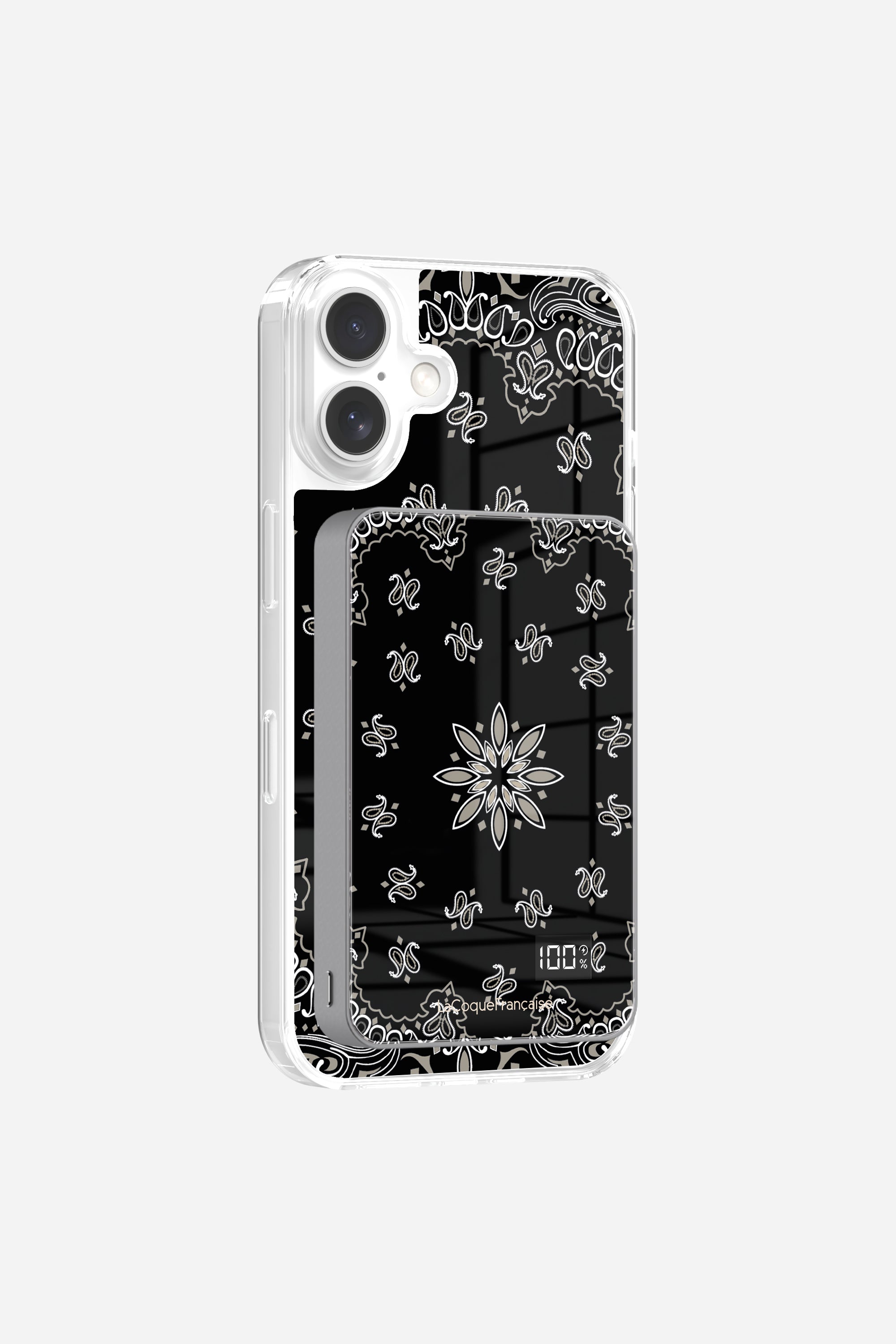 Coque sans anneaux + Batterie Bandana Noir