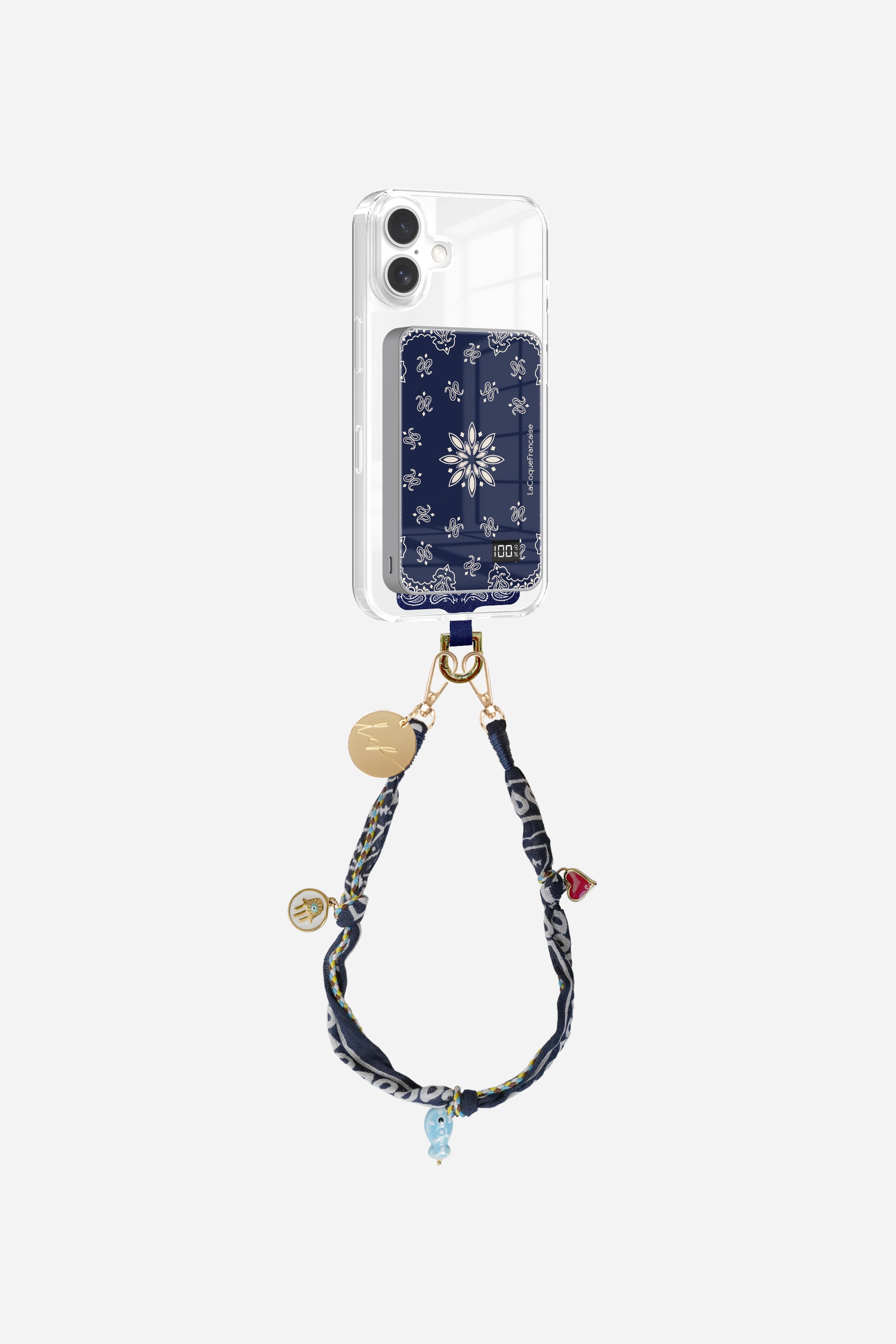 Adaptateur + batterie + chaine courte Bandana Bleu Marine