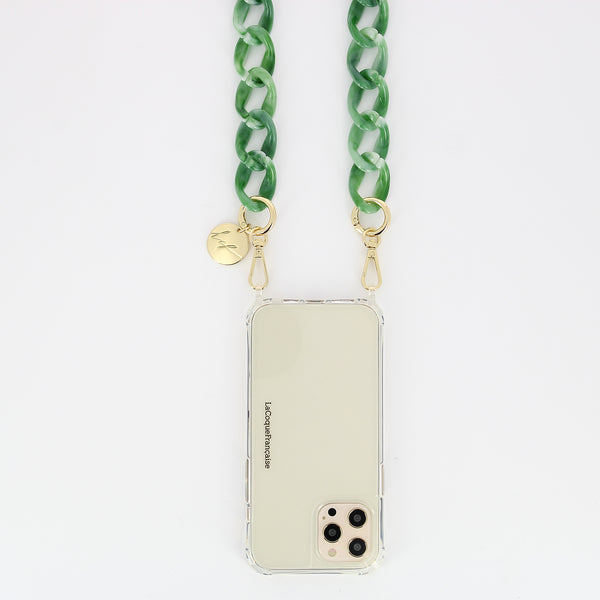 Chaine Longue Sarah Vert 120 cm