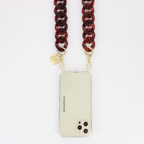 Chaine Longue Alice Rouge 120 cm