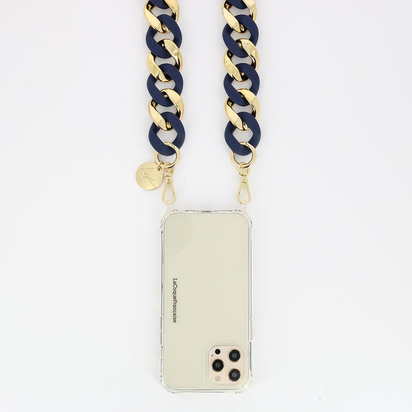 Chaine Longue Alice Bleu 120 cm