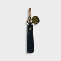 Black Leather Metal Key Ring
