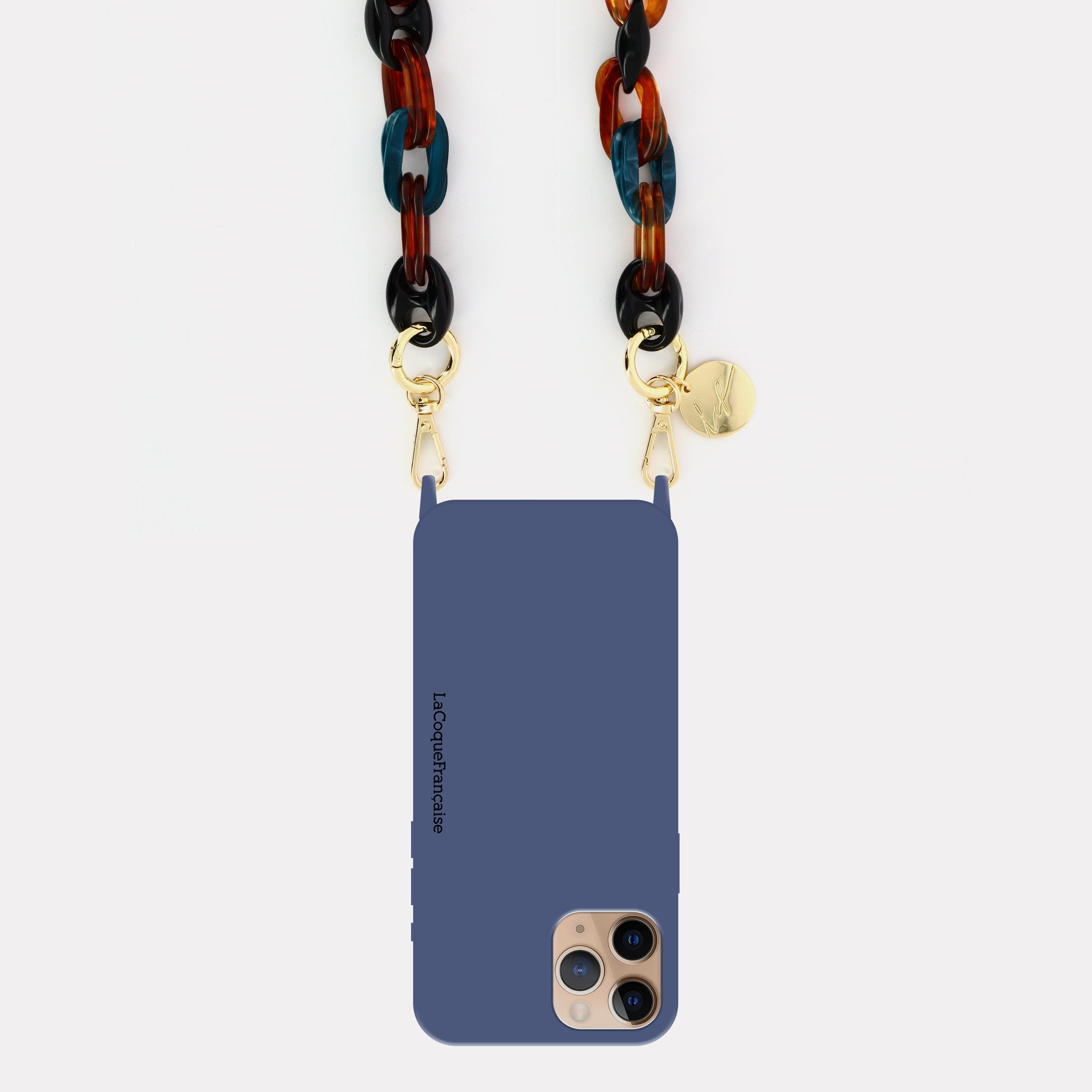 Coque Anneaux Soft Touch Bleu - 38
