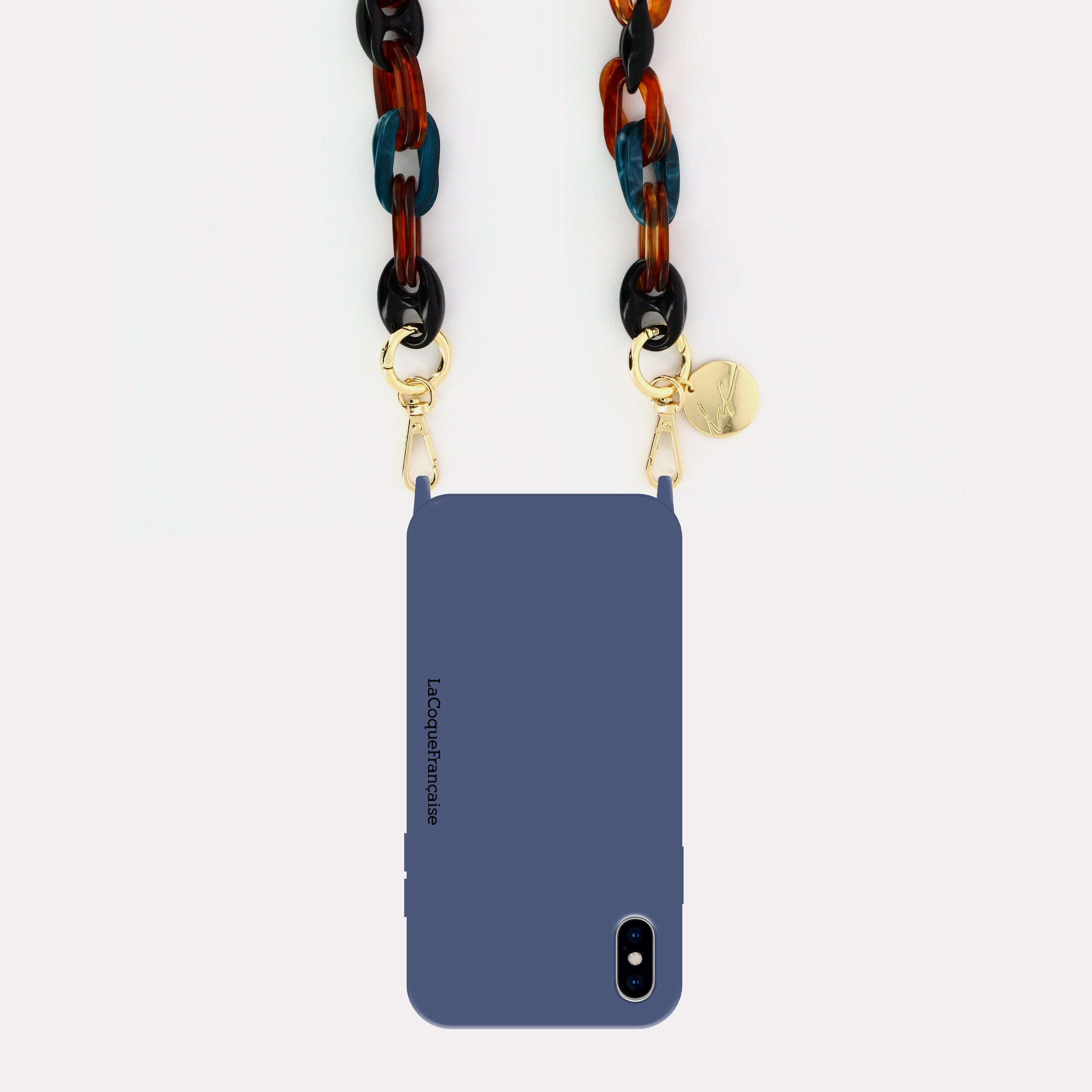 Coque Anneaux Soft Touch Bleu - 44