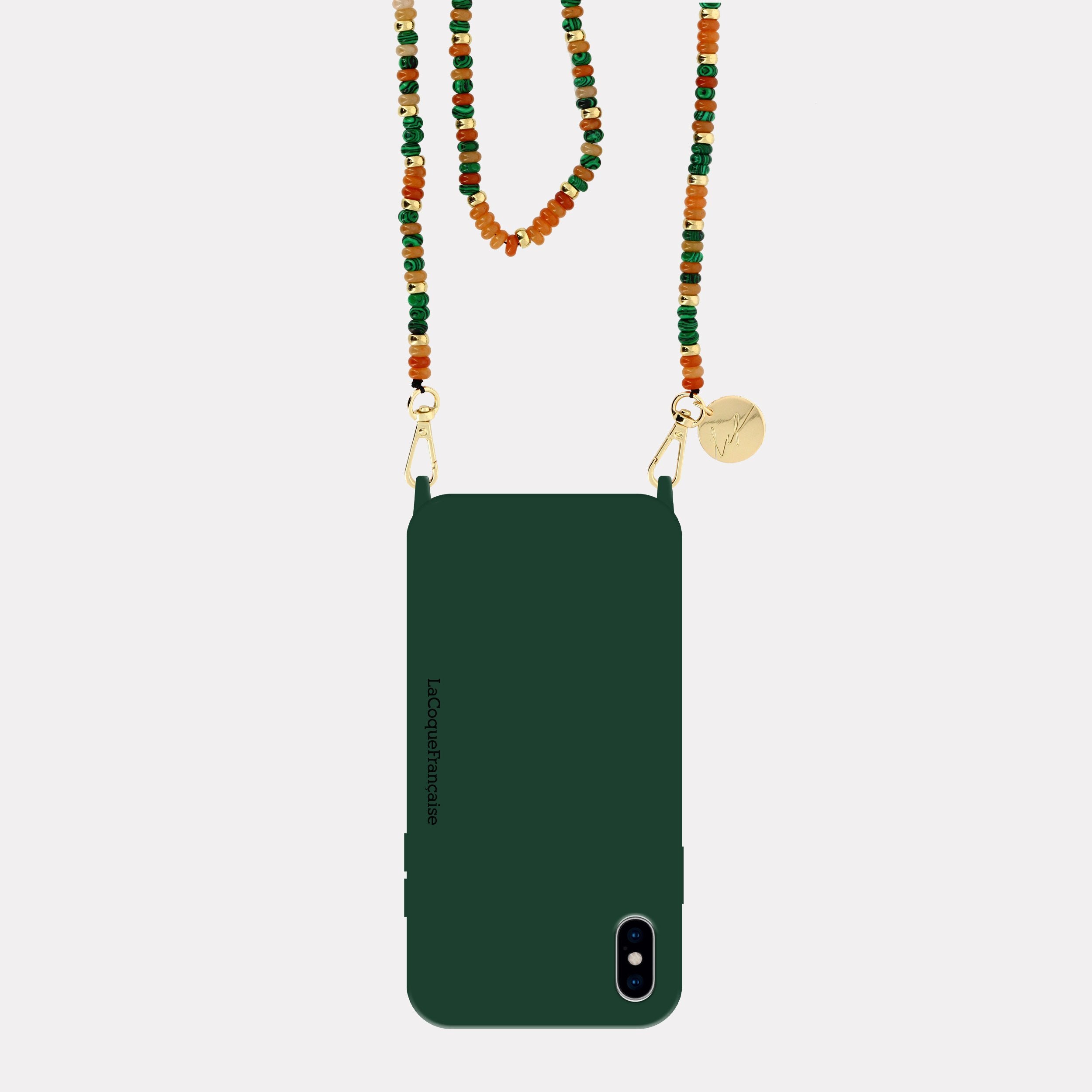 Coque Anneaux Soft Touch Vert - 40