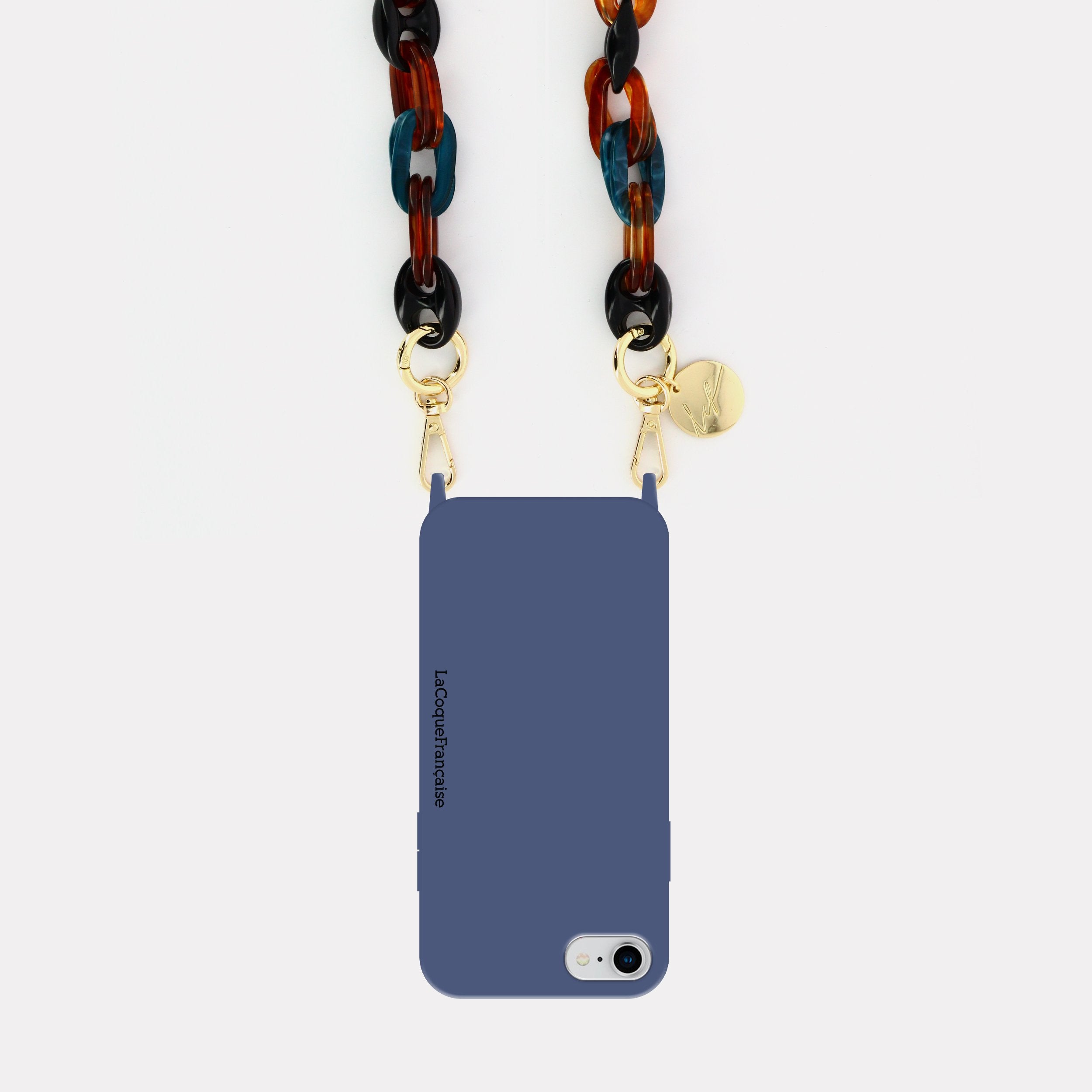 Coque Anneaux Soft Touch Bleu - 50