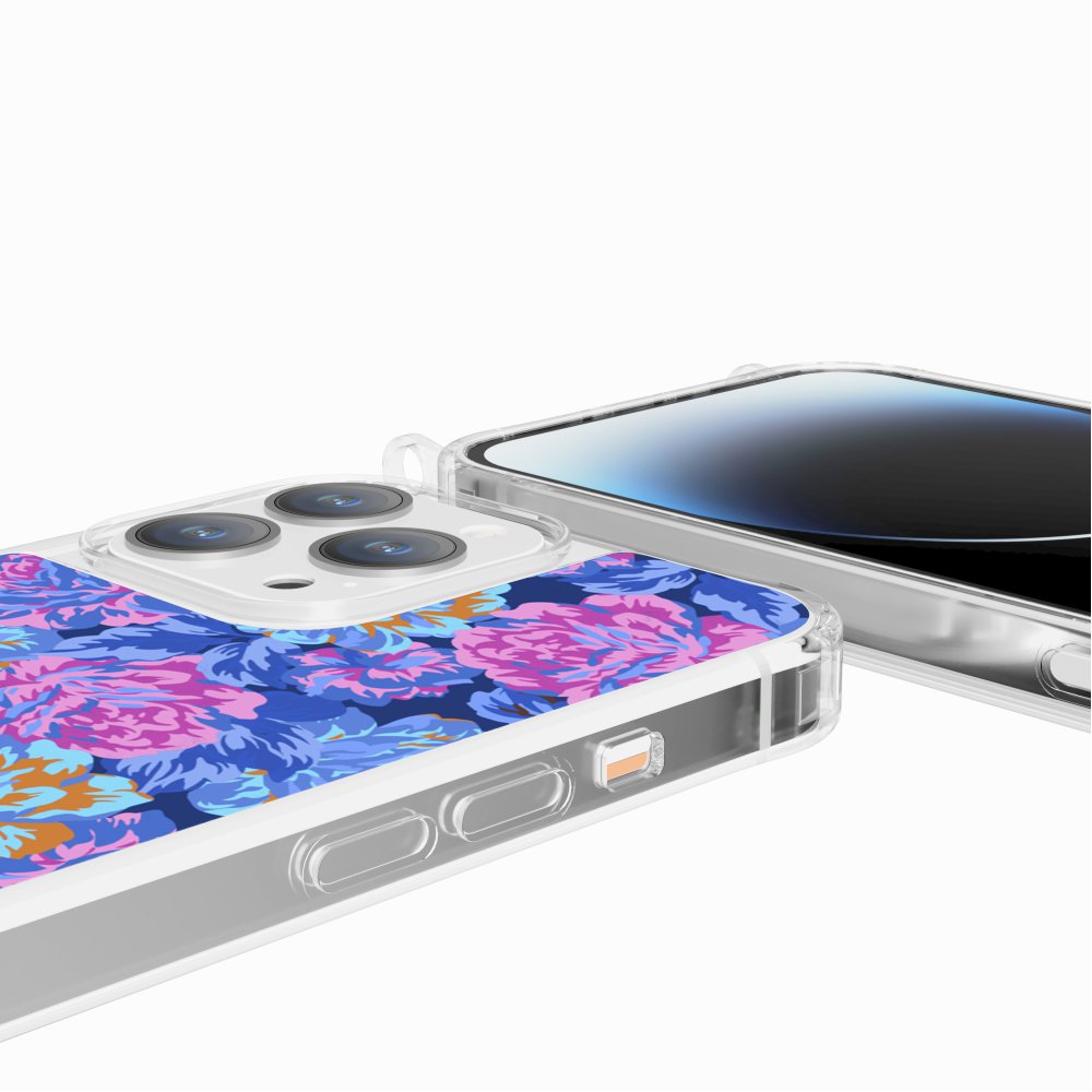 Ring Case Printed Ring Blue Flowers