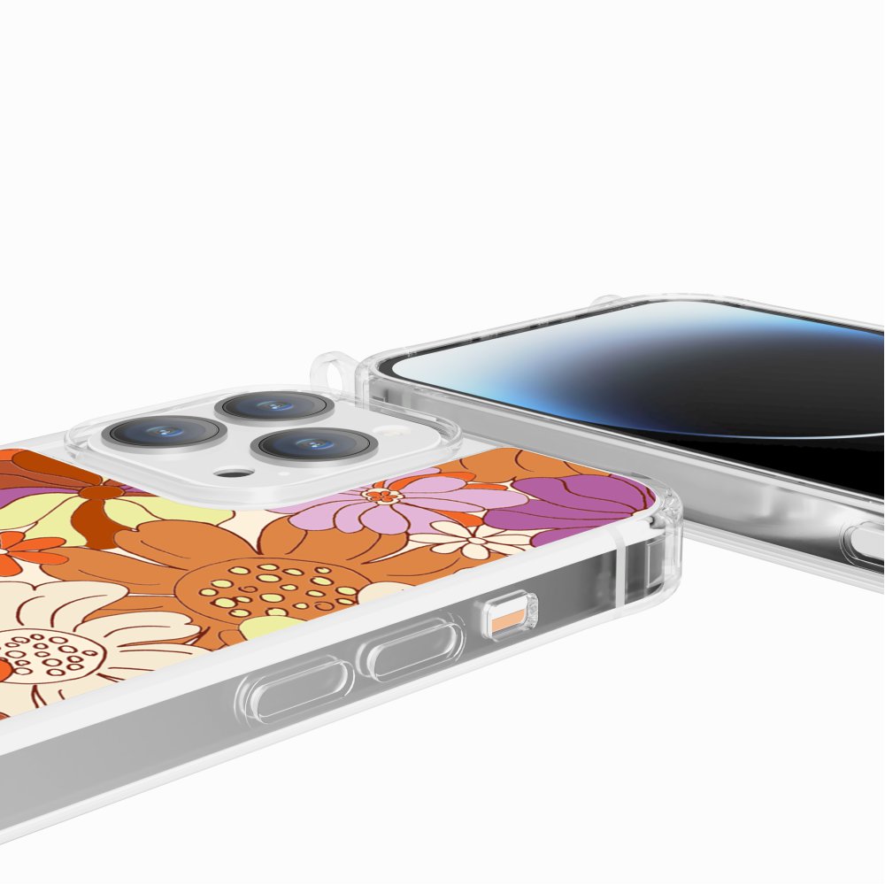 Ring Case Printed Orange Flowers Ring
