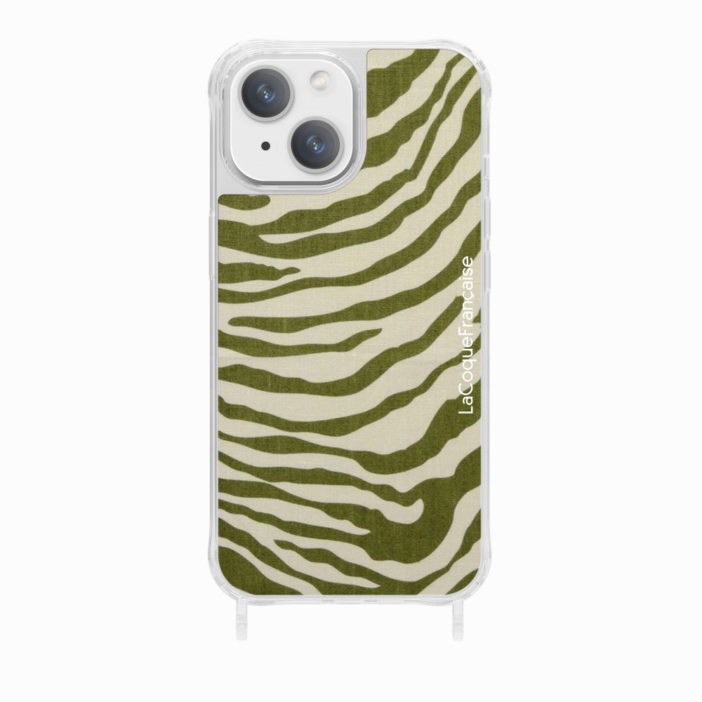 Green Zebra Print Rings Case