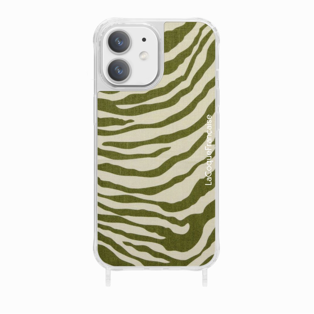 Coque Anneaux Imprimee Zebre Vert
