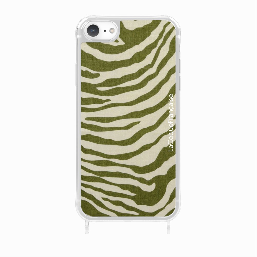 Green Zebra Print Rings Case
