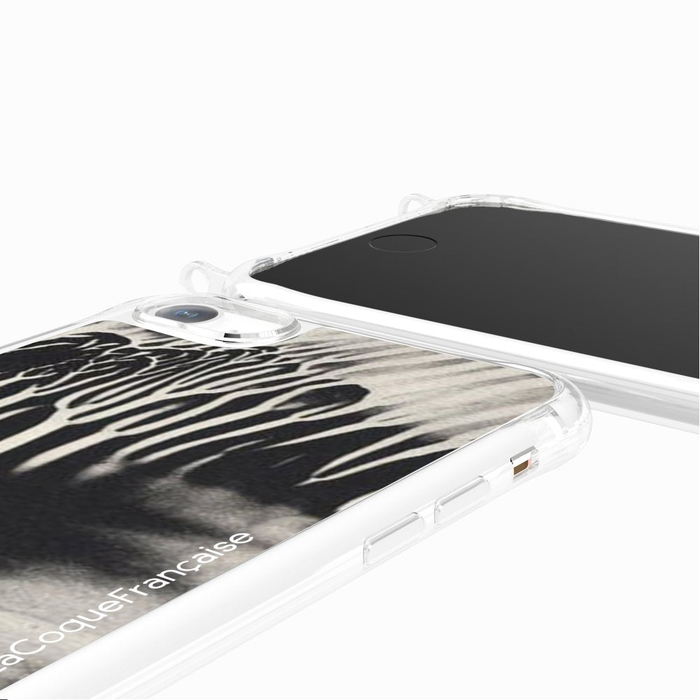 Coque Anneaux Imprimee Black Abstract