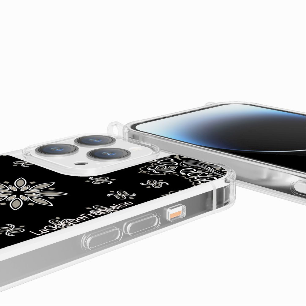 Coque Anneaux Imprimee Bandana Noir
