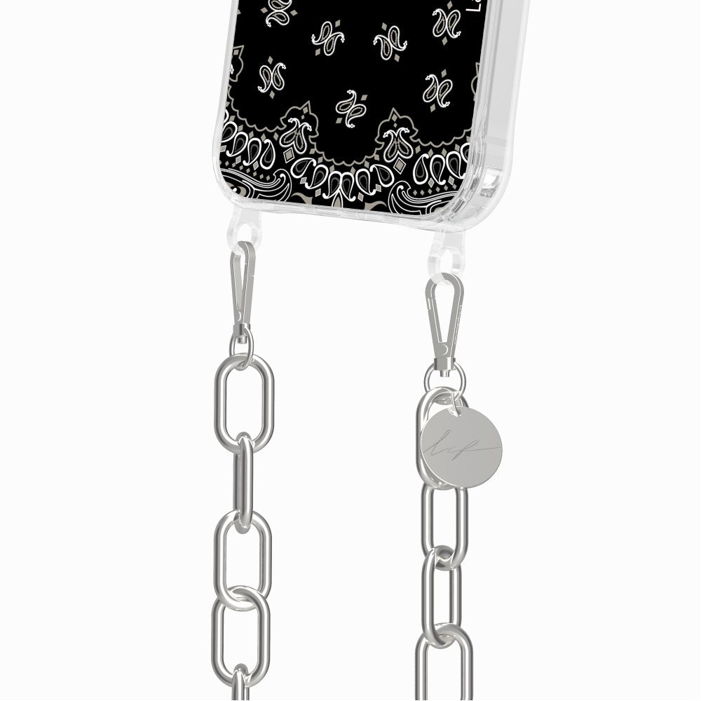 Coque Anneaux Imprimee Bandana Noir
