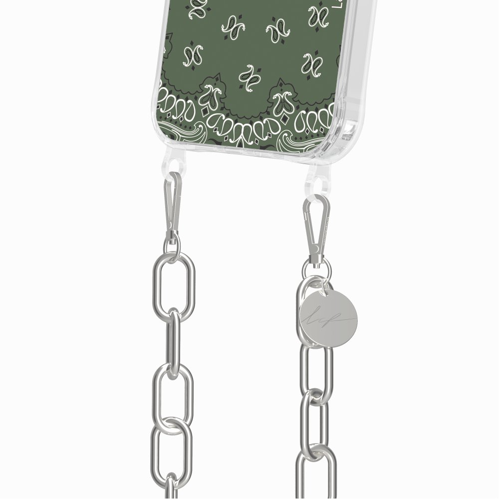 Coque Anneaux Imprimee Bandana Kaki