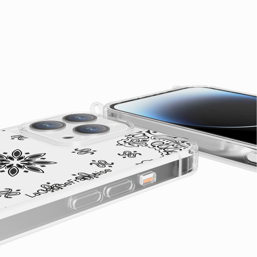 Coque Anneaux Imprimee Bandana Blanc