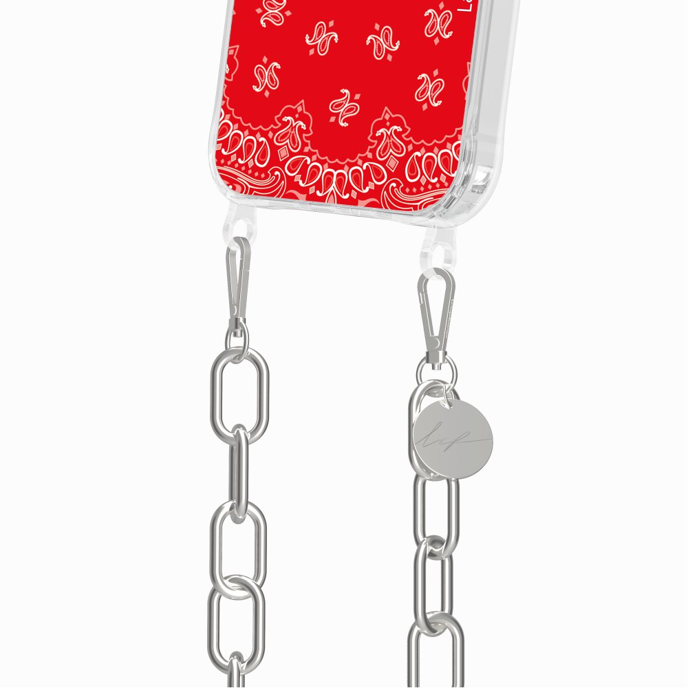 Coque Anneaux Imprimee Bandana Rouge
