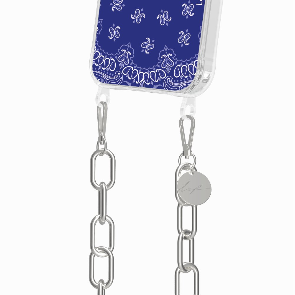 Coque Anneaux Imprimee Bandana Bleu