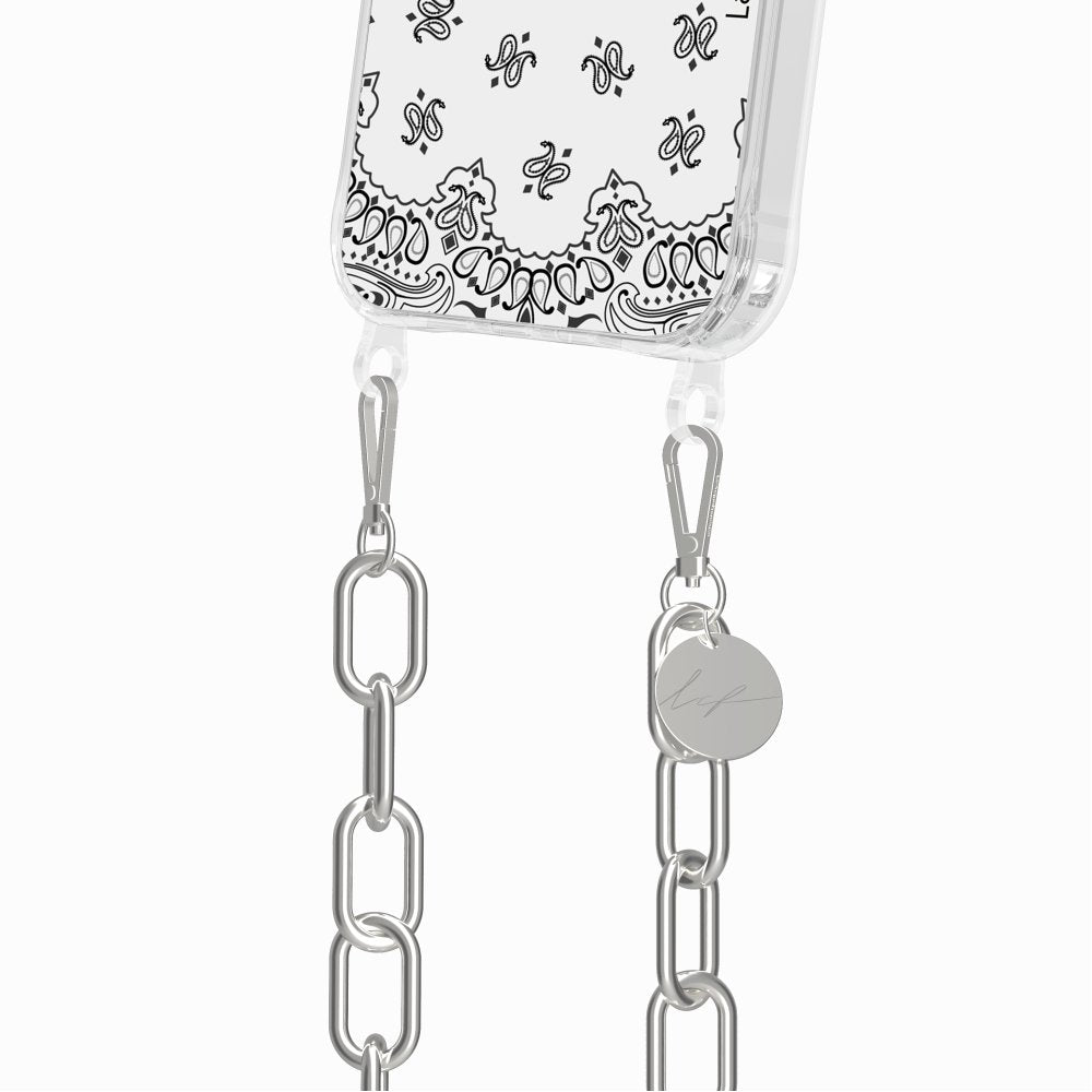Coque Anneaux Imprimee Bandana Blanc