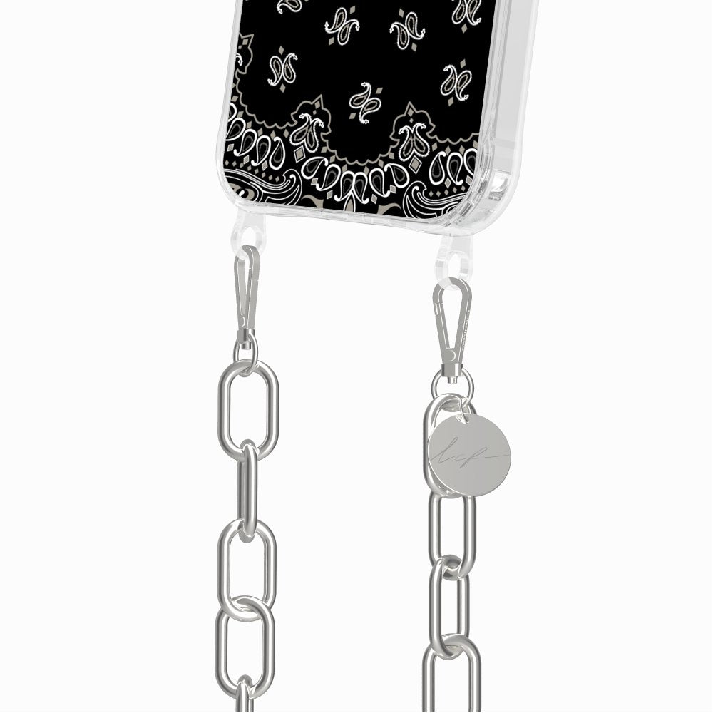 Coque Anneaux Imprimee Bandana Noir
