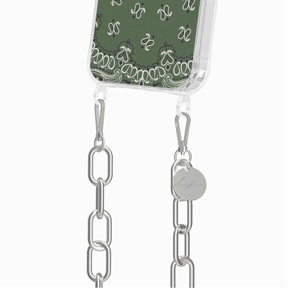 Coque Anneaux Imprimee Bandana Kaki