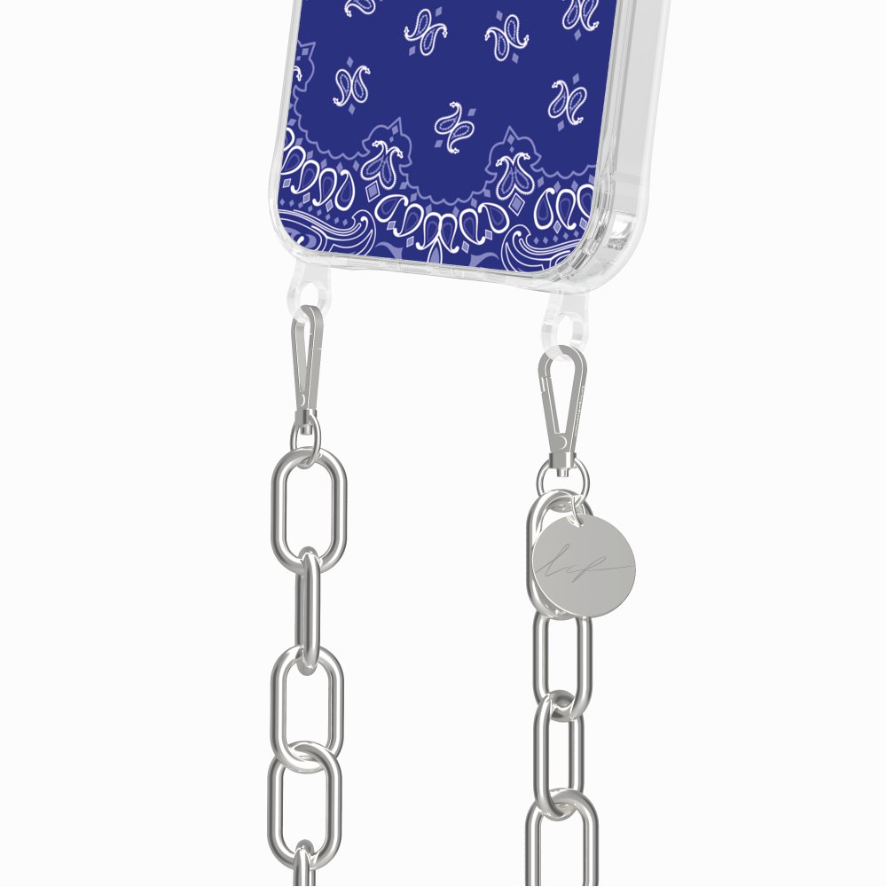 Coque Anneaux Imprimee Bandana Bleu