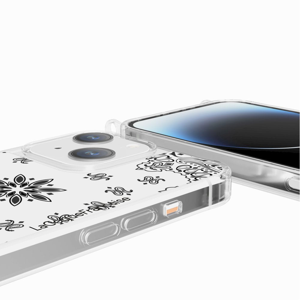 Coque Anneaux Imprimee Bandana Blanc