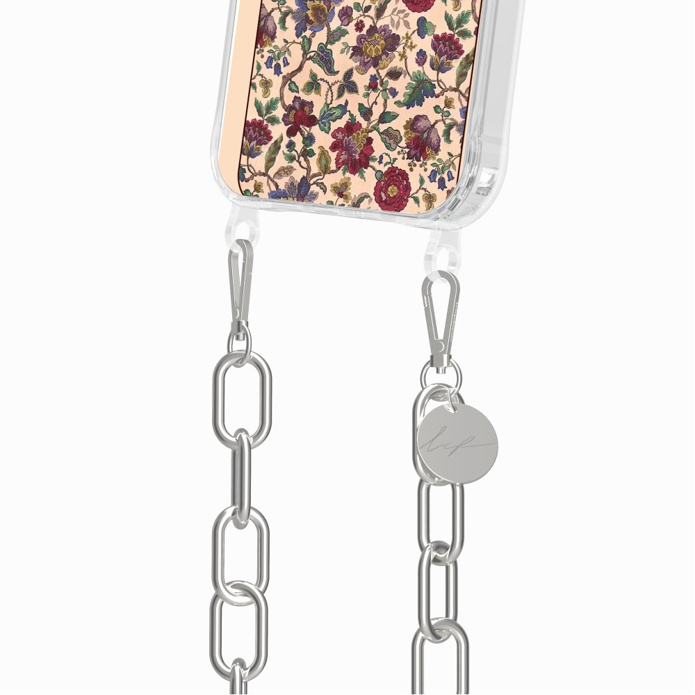 Coque Anneaux Imprimee Foulard Fleurs Rouges - 57