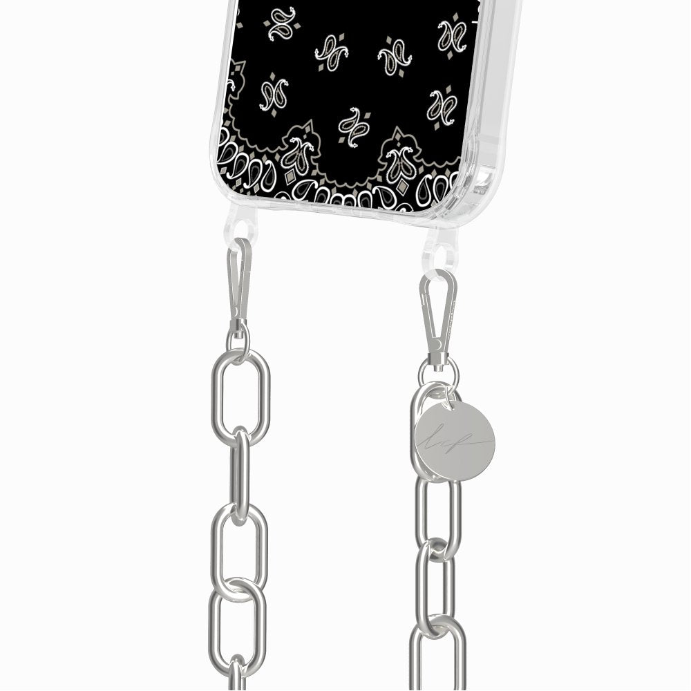 Coque Anneaux Imprimee Bandana Noir