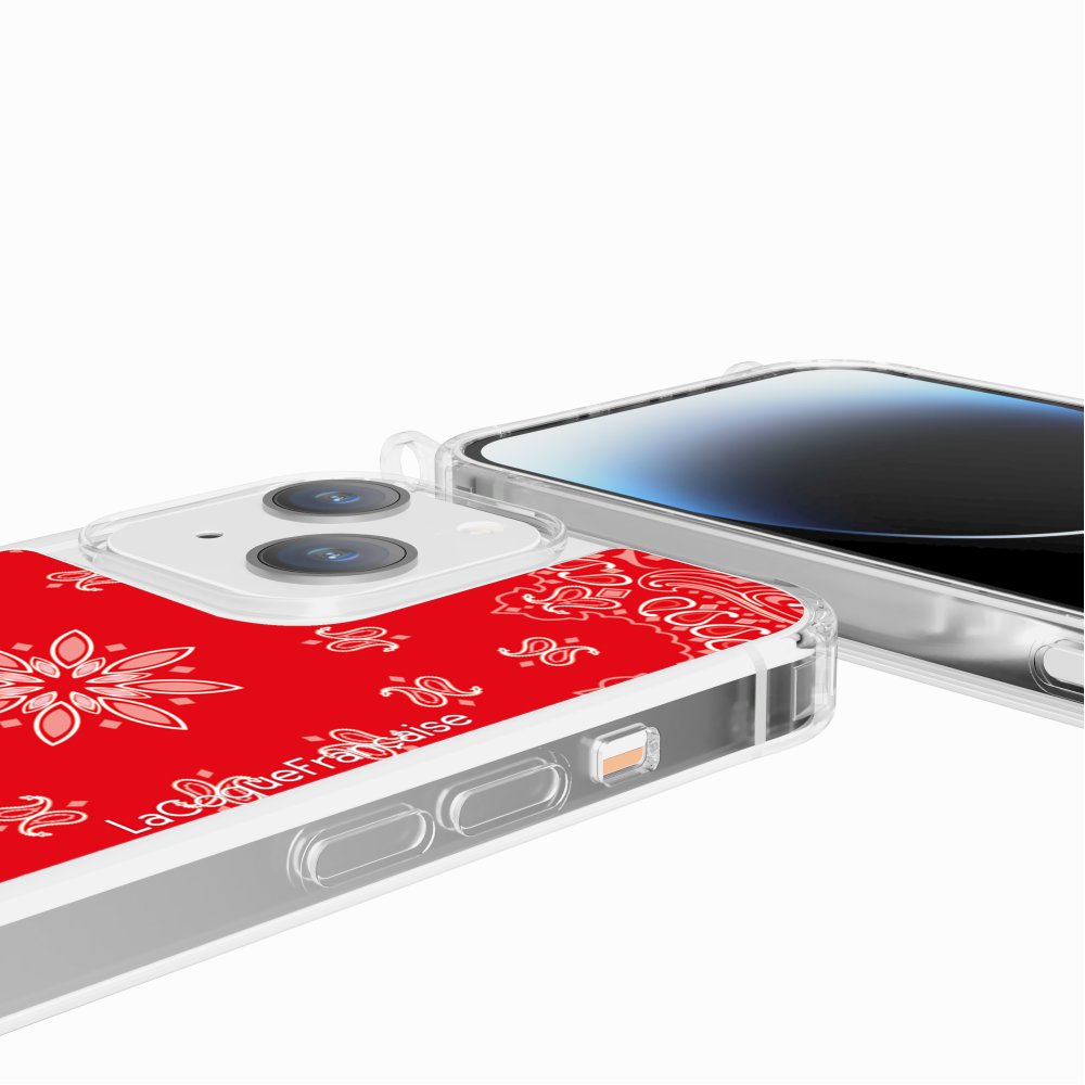 Coque Anneaux Imprimee Bandana Rouge