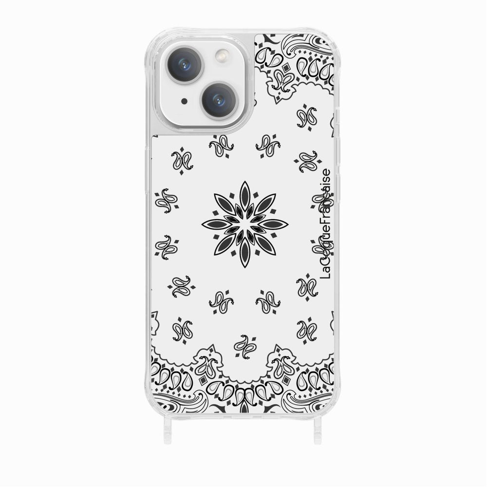 White Bandana Printed Rings Case