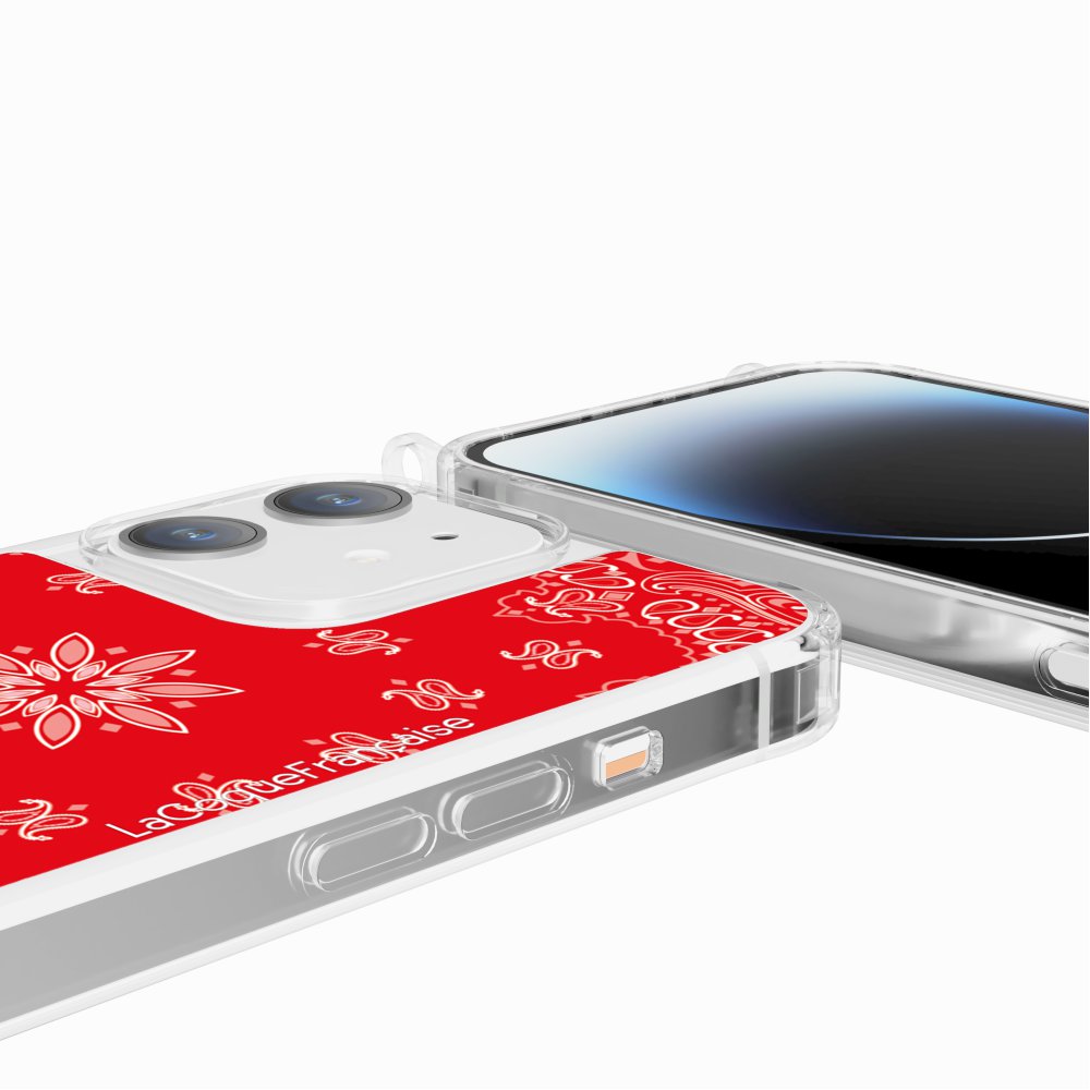 Coque Anneaux Imprimee Bandana Rouge