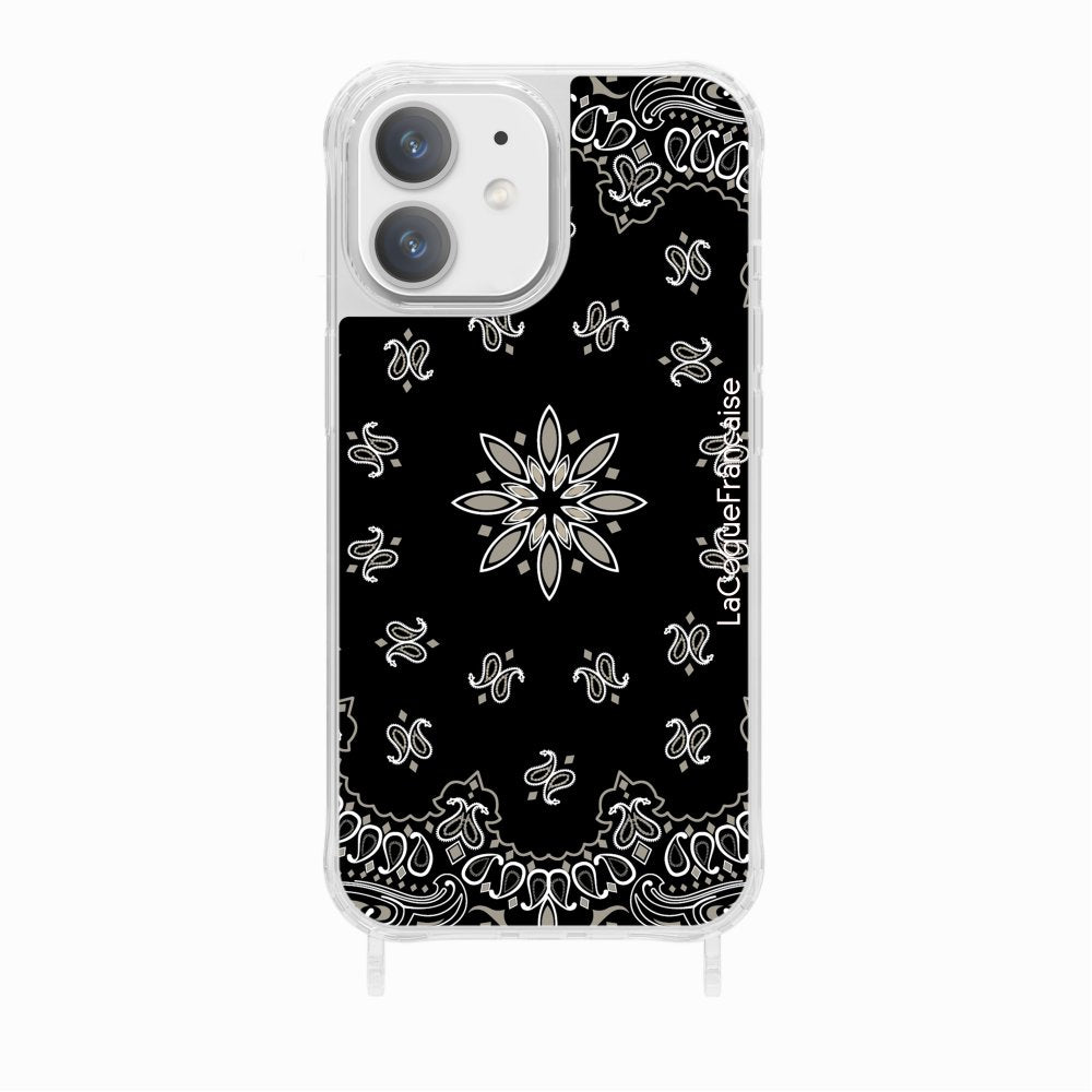Black Bandana Printed Rings Case