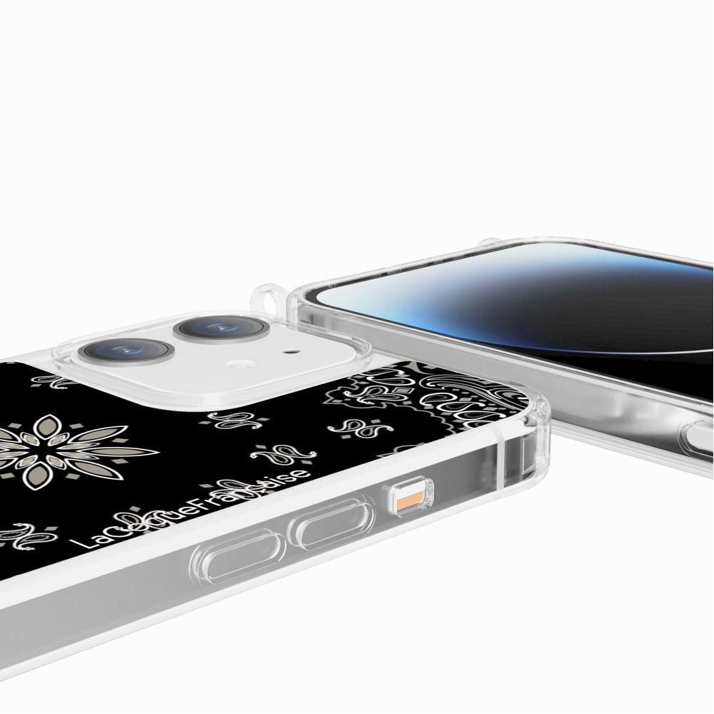 Coque Anneaux Imprimee Bandana Noir