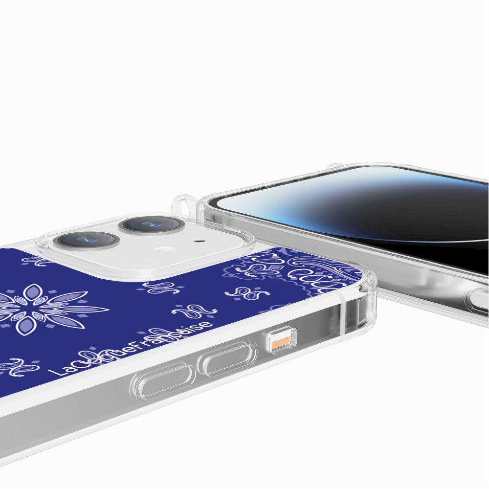 Coque Anneaux Imprimee Bandana Bleu