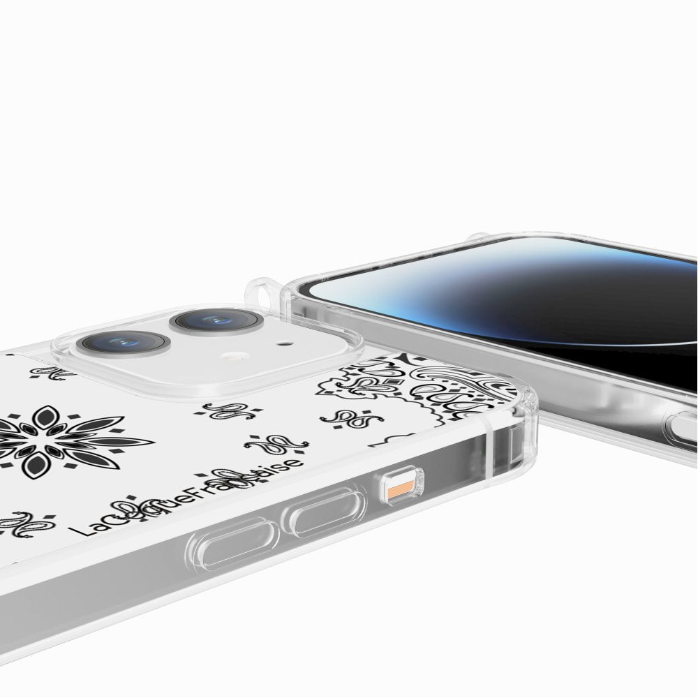 Coque Anneaux Imprimee Bandana Blanc