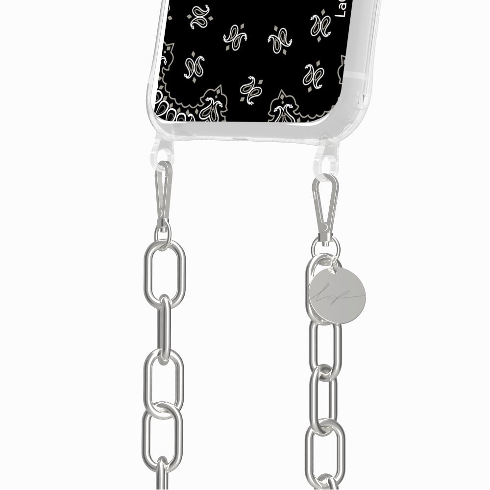 Coque Anneaux Imprimee Bandana Noir