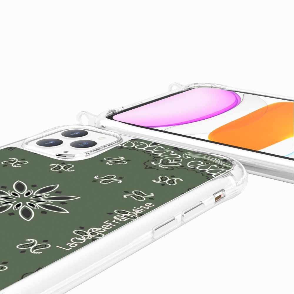 Coque Anneaux Imprimee Bandana Kaki