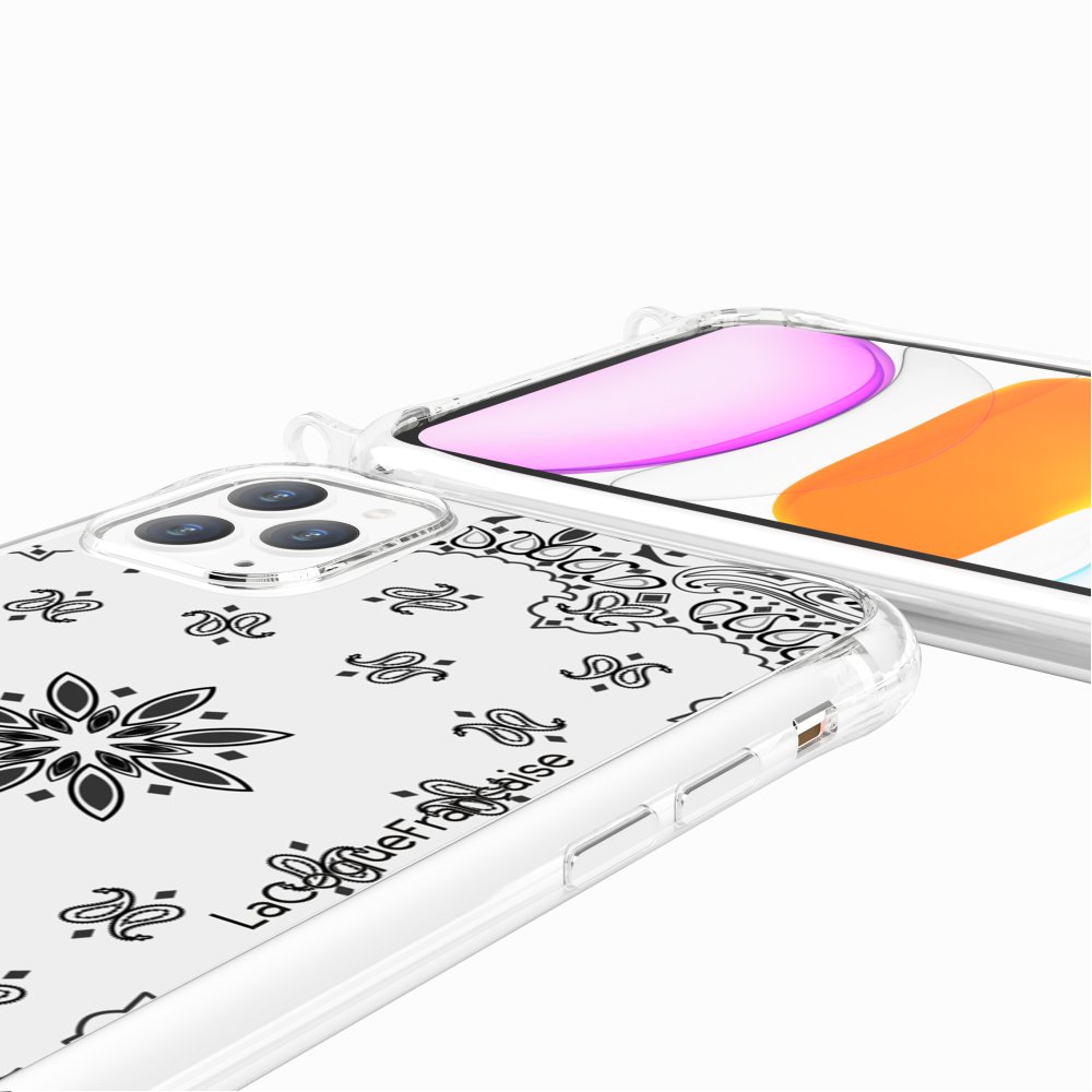 Coque Anneaux Imprimee Bandana Blanc