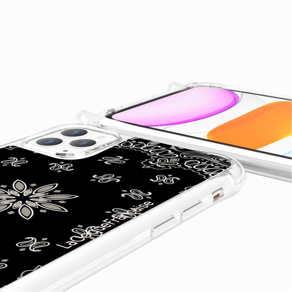 Coque Anneaux Imprimee Bandana Noir