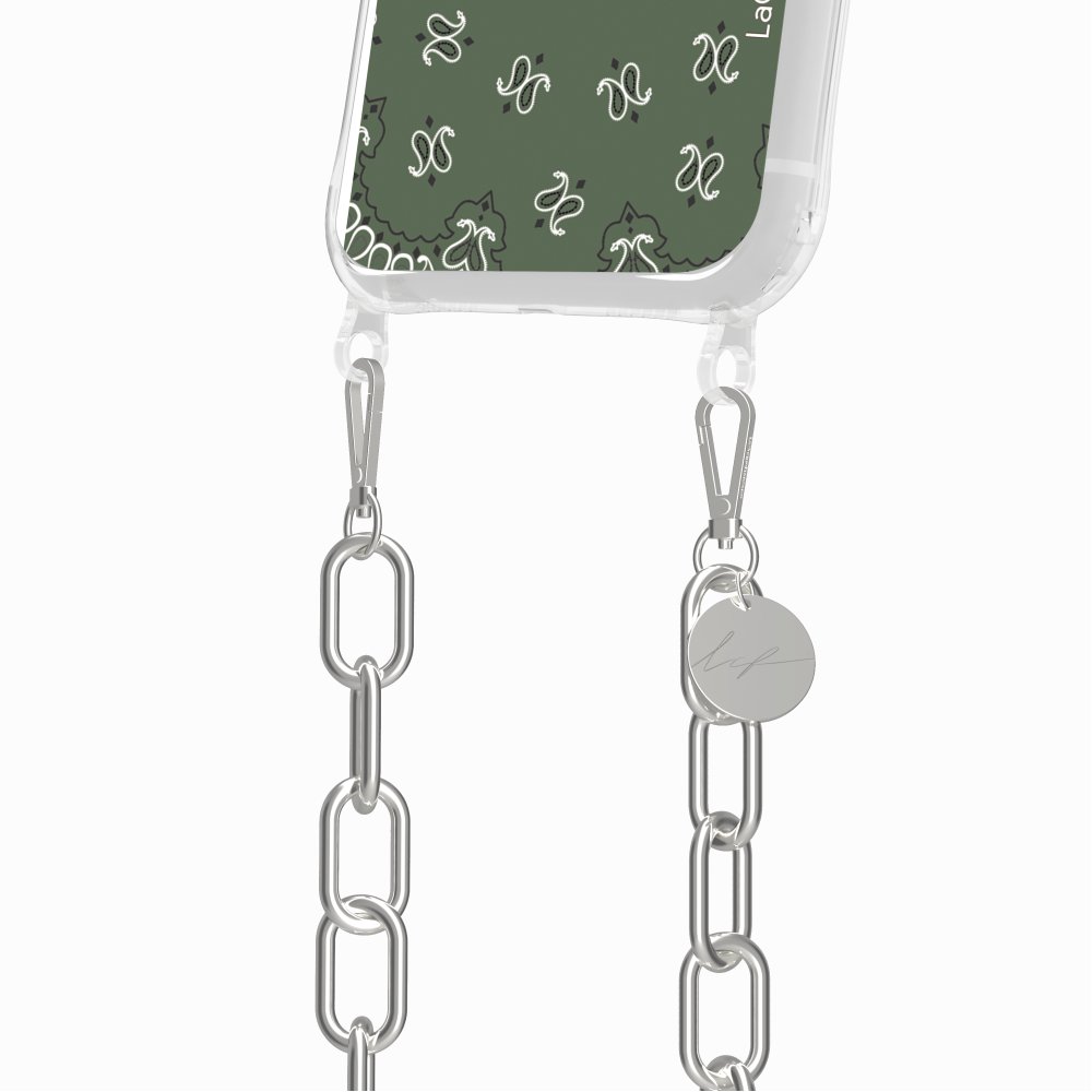 Coque Anneaux Imprimee Bandana Kaki