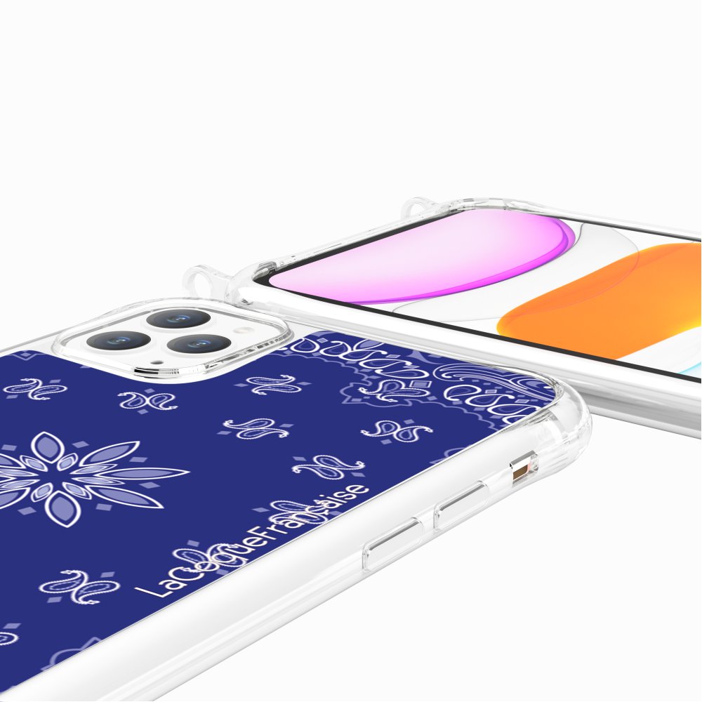 Coque Anneaux Imprimee Bandana Bleu