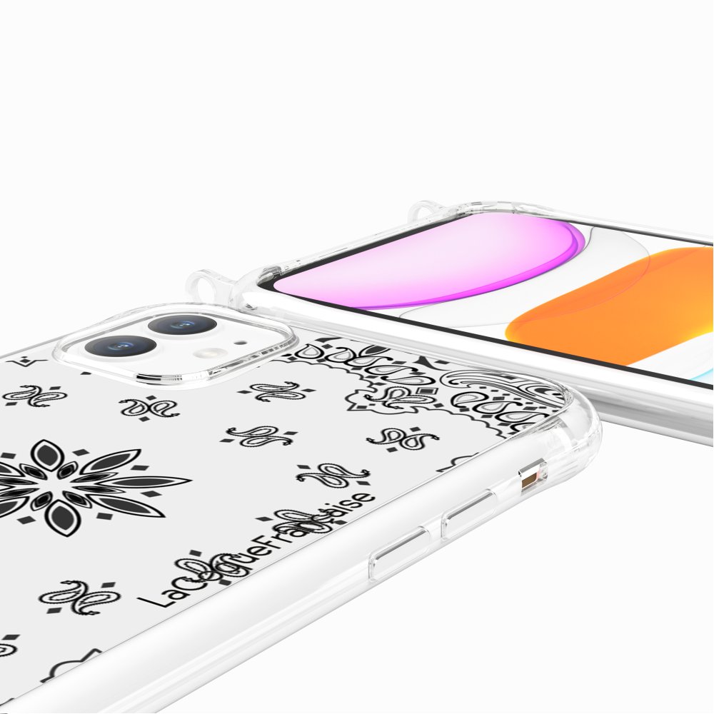 Coque Anneaux Imprimee Bandana Blanc