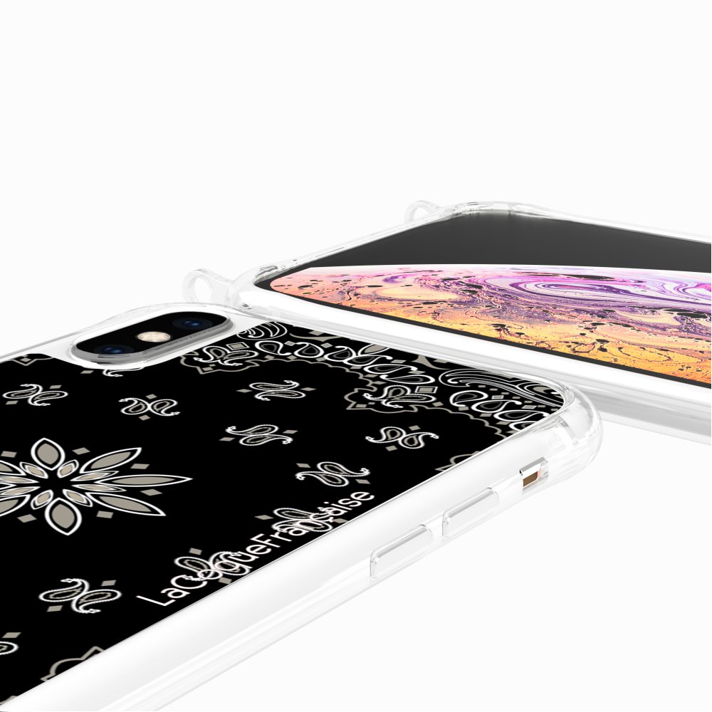 Coque Anneaux Imprimee Bandana Noir