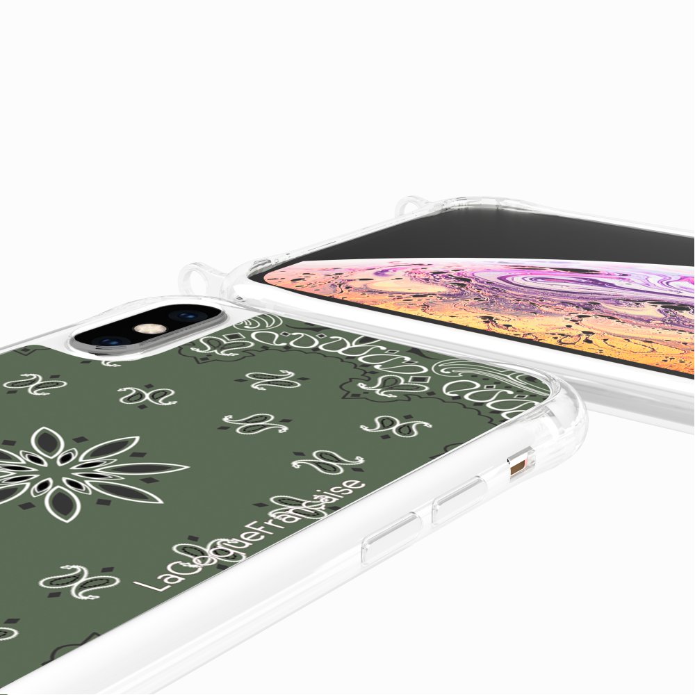 Coque Anneaux Imprimee Bandana Kaki