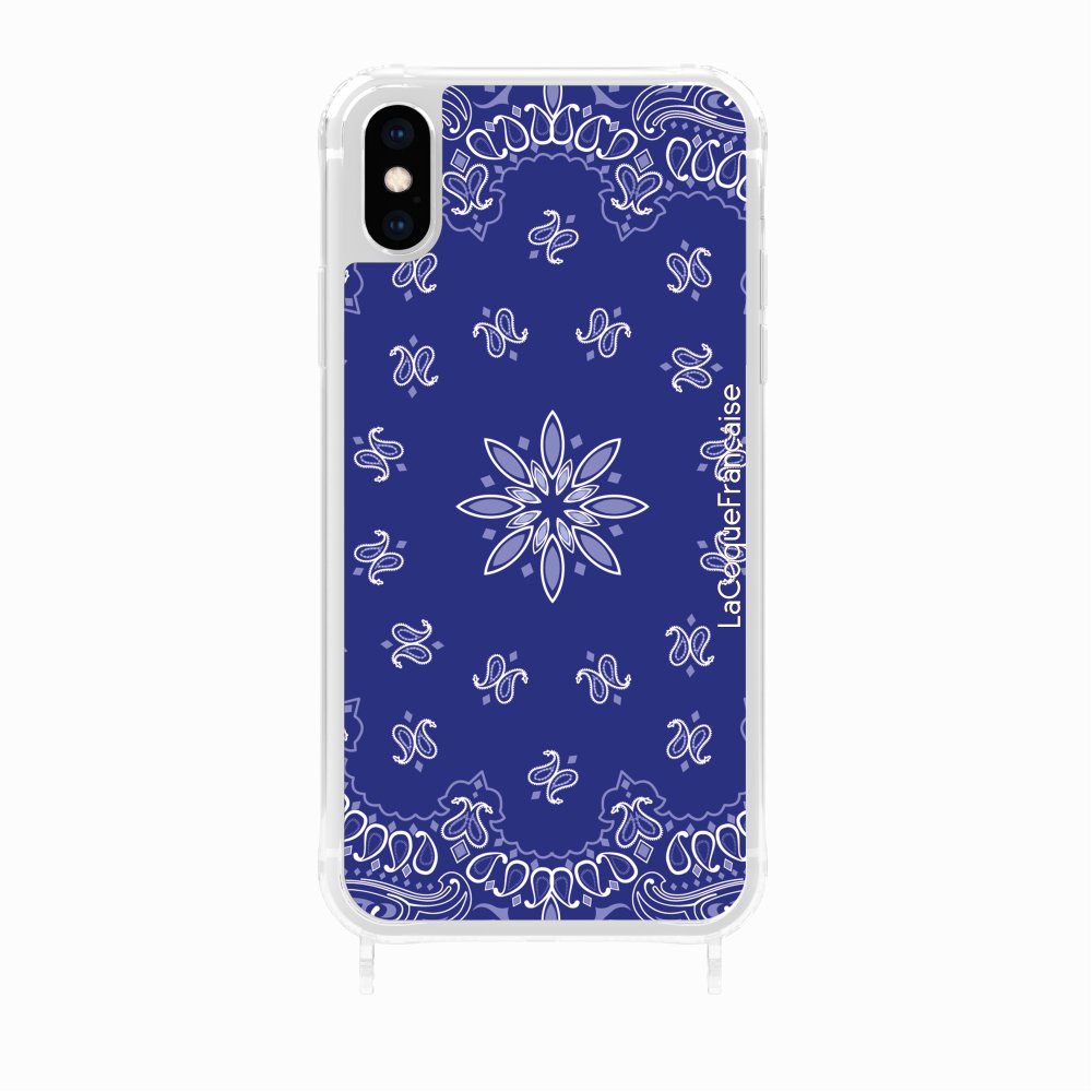 Coque Anneaux Imprimee Bandana Bleu