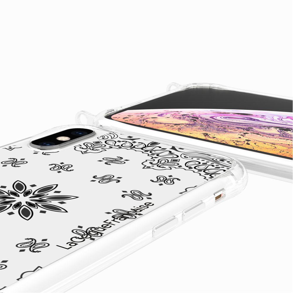 Coque Anneaux Imprimee Bandana Blanc