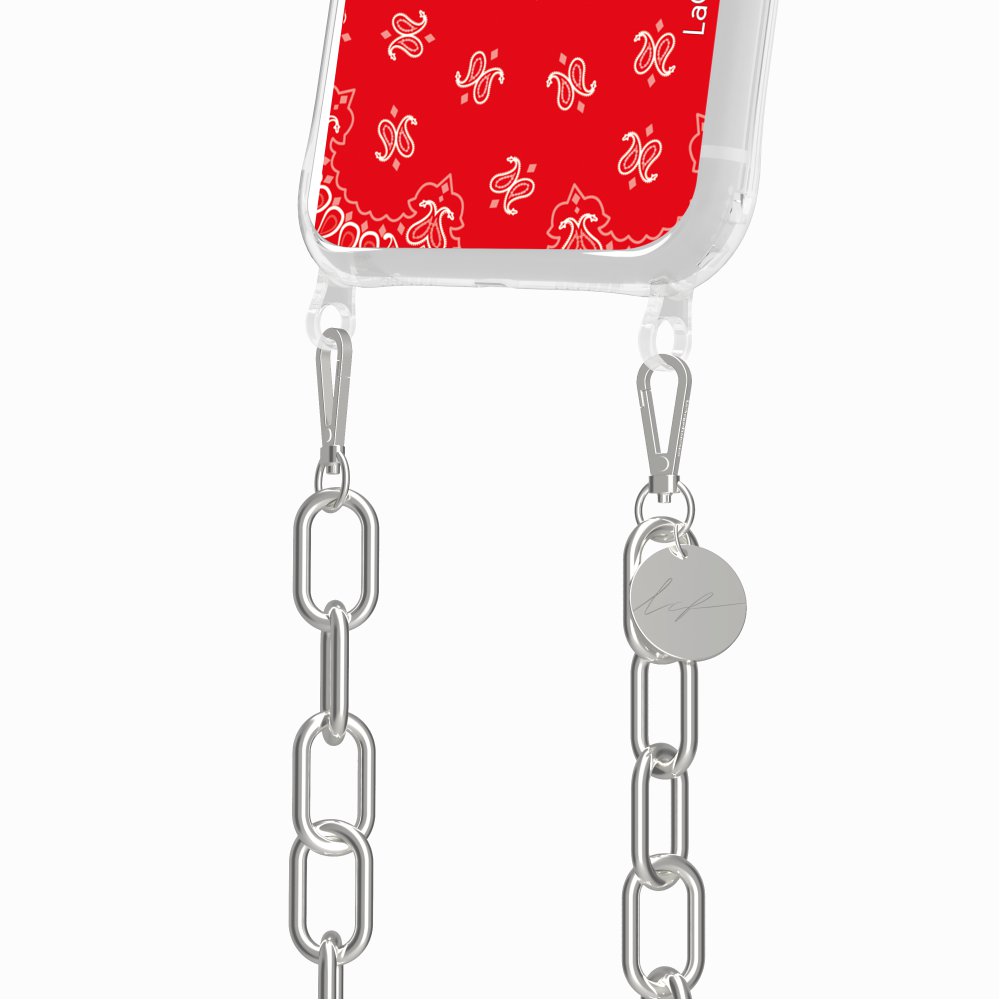 Coque Anneaux Imprimee Bandana Rouge