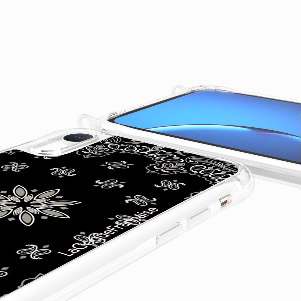 Coque Anneaux Imprimee Bandana Noir