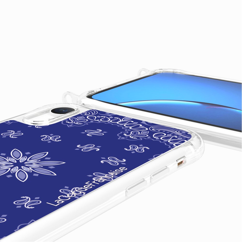 Coque Anneaux Imprimee Bandana Bleu
